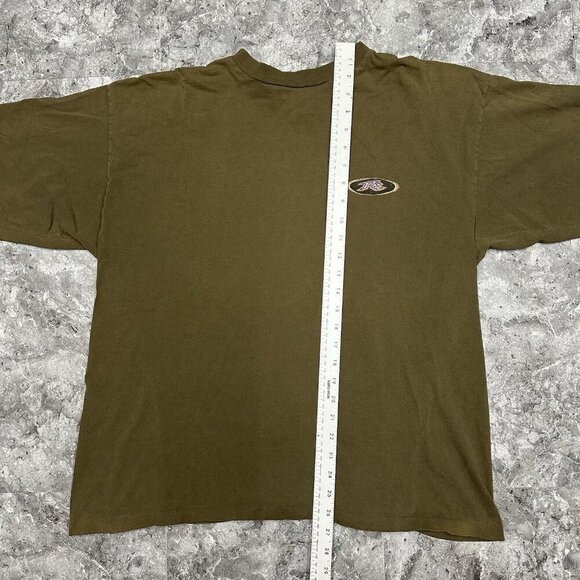 Vintage Y2K Ripzone Skull Shirt Mens XL Short Sleeve Crew Neck Pullover Brown - Picture 9 of 9